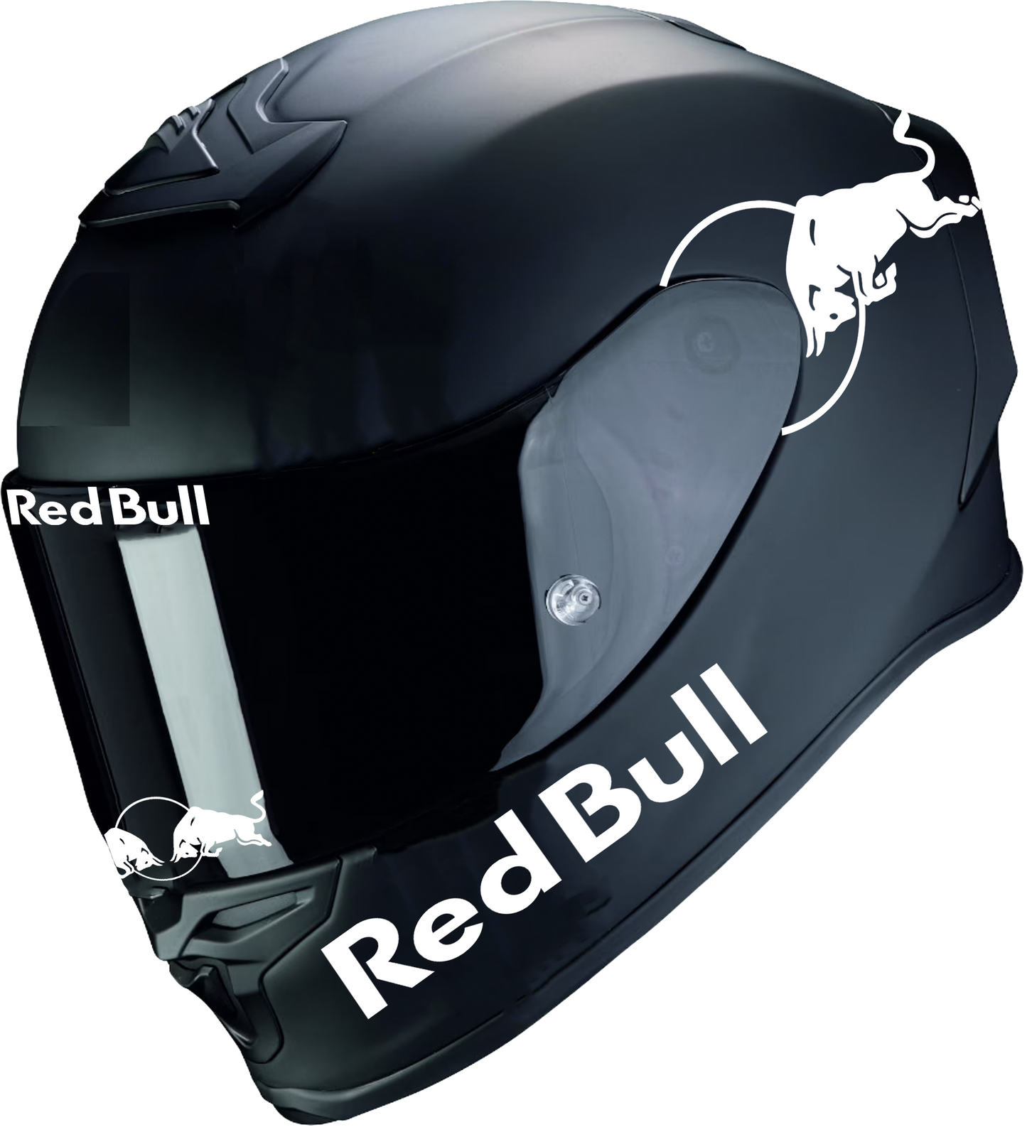 Redbull Één Kleur Helm Sticker Set